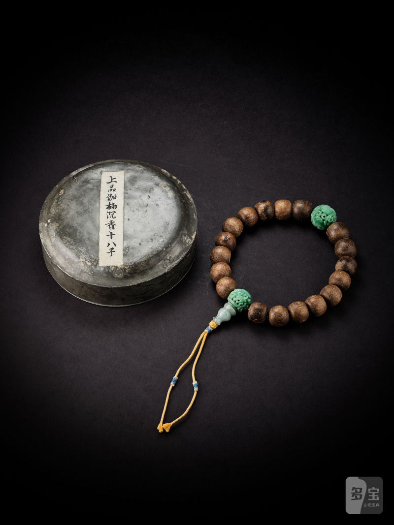 清　沉香木念珠手串 | AN ALOESWOOD BEAD ROSARY - 图3